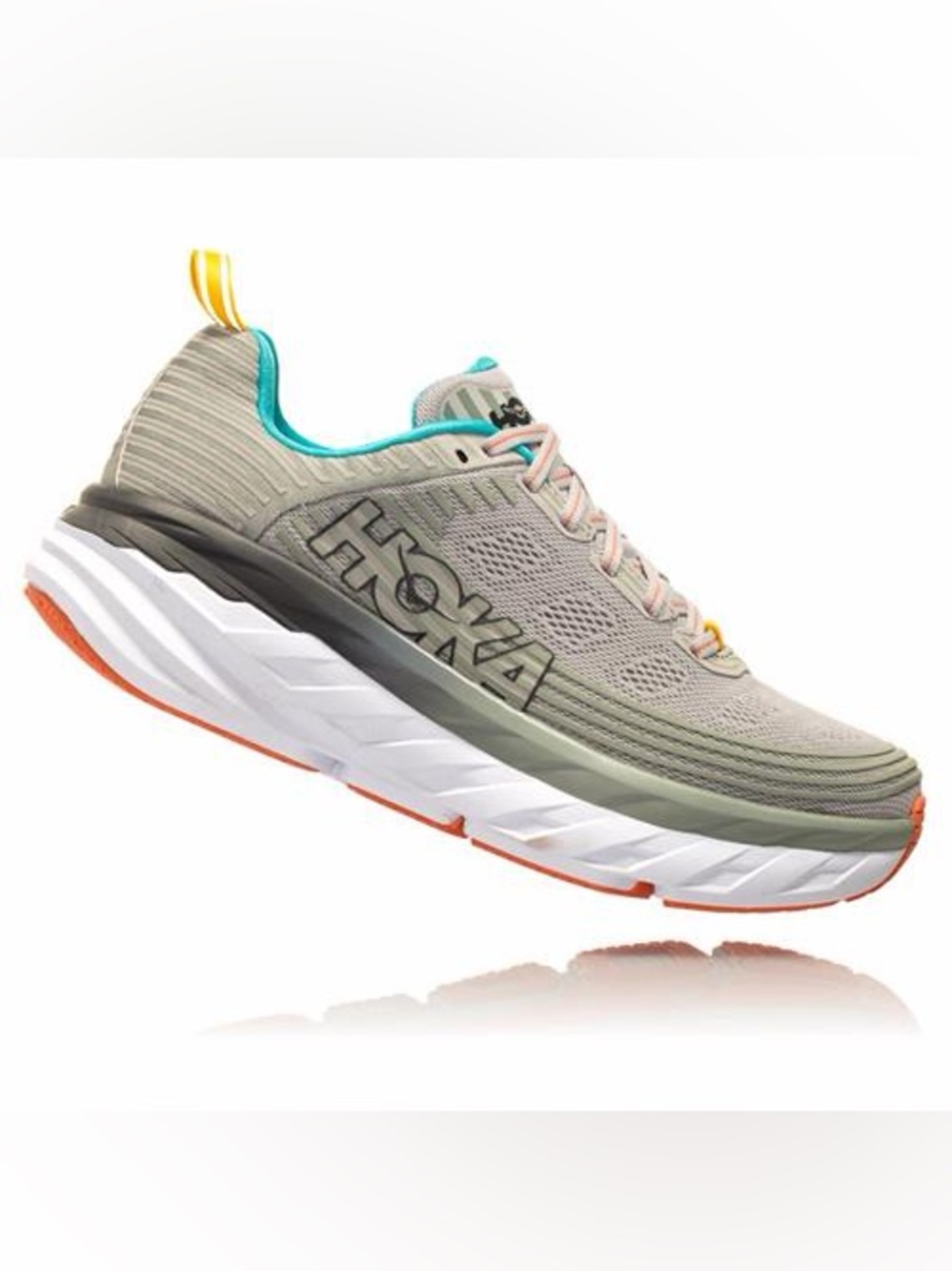 Hoka One One Bondi 6 Women’s size 9 Running shoes in gray and blue colorway - Picture 2 of 9